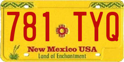 NM license plate 781TYQ