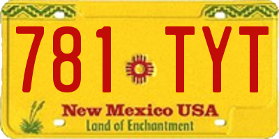 NM license plate 781TYT