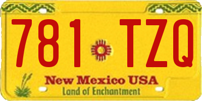 NM license plate 781TZQ