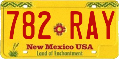 NM license plate 782RAY