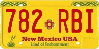 NM license plate 782RBI