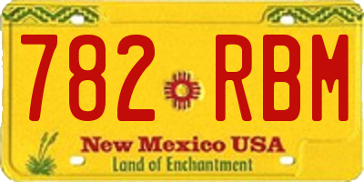 NM license plate 782RBM