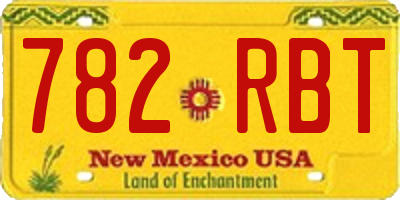 NM license plate 782RBT