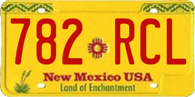 NM license plate 782RCL