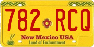 NM license plate 782RCQ