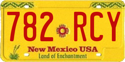 NM license plate 782RCY