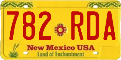 NM license plate 782RDA