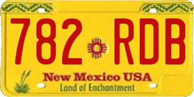 NM license plate 782RDB