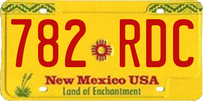 NM license plate 782RDC