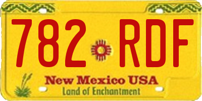 NM license plate 782RDF