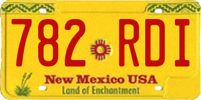 NM license plate 782RDI