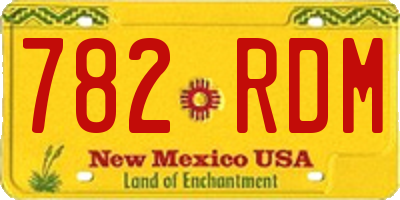 NM license plate 782RDM