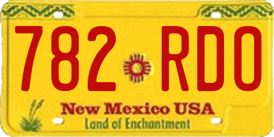 NM license plate 782RDO