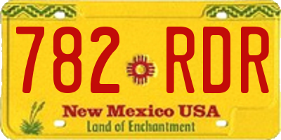 NM license plate 782RDR