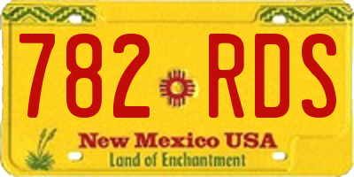 NM license plate 782RDS