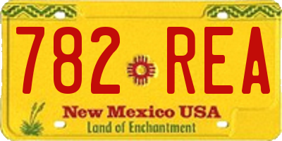 NM license plate 782REA