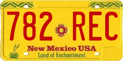 NM license plate 782REC
