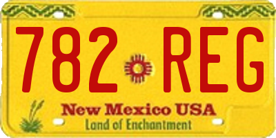 NM license plate 782REG