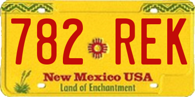 NM license plate 782REK