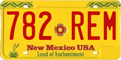 NM license plate 782REM