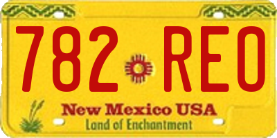 NM license plate 782REO