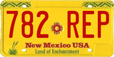 NM license plate 782REP