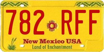 NM license plate 782RFF