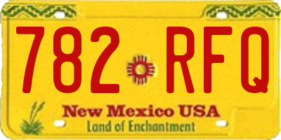 NM license plate 782RFQ