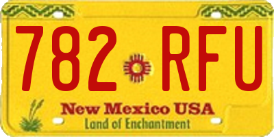 NM license plate 782RFU