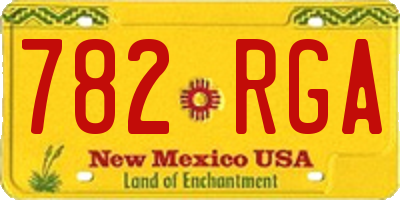 NM license plate 782RGA