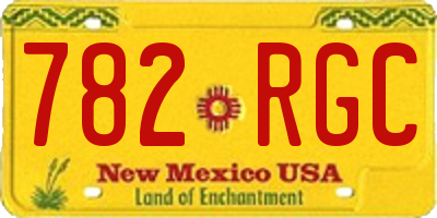 NM license plate 782RGC