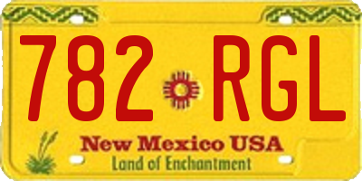 NM license plate 782RGL