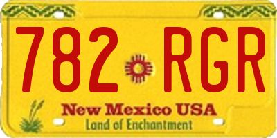 NM license plate 782RGR