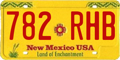 NM license plate 782RHB