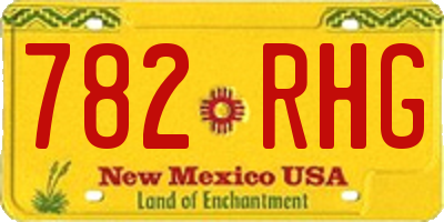 NM license plate 782RHG