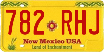 NM license plate 782RHJ