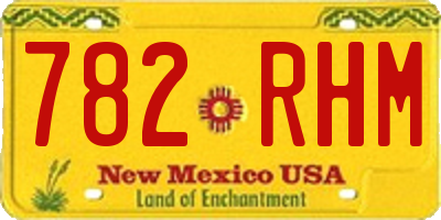 NM license plate 782RHM