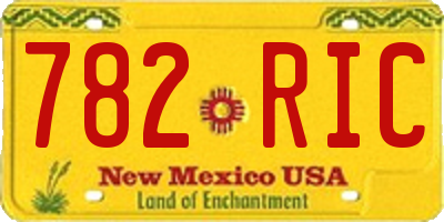 NM license plate 782RIC