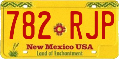 NM license plate 782RJP