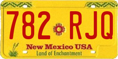 NM license plate 782RJQ