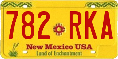NM license plate 782RKA