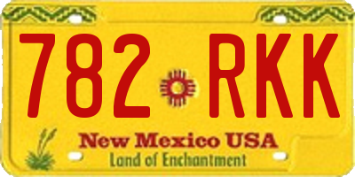 NM license plate 782RKK