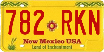 NM license plate 782RKN