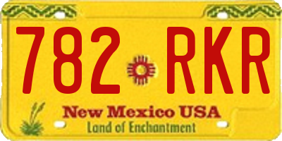 NM license plate 782RKR