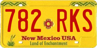 NM license plate 782RKS