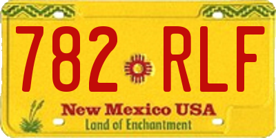 NM license plate 782RLF
