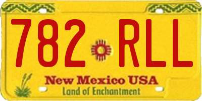 NM license plate 782RLL