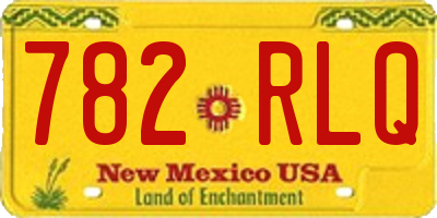 NM license plate 782RLQ