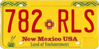 NM license plate 782RLS