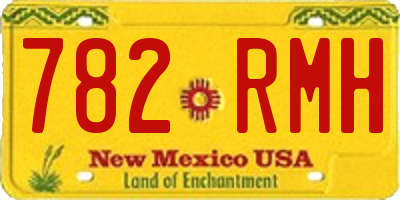 NM license plate 782RMH